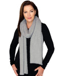 Casaba Womens Warm Winter Scarves Scarf Wraps Shawls Blankets Triangle Plaid-Grey-Cashmere Feel-