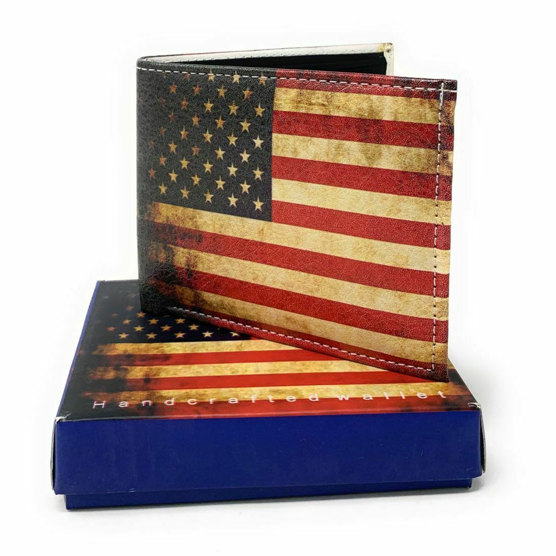 USA Patriotic Bifold Wallets In Gift Box Mens Womens Youth-100 Dollar Old-
