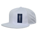 Decky Mesh Jersey Flat Bill Snapbacks Hats Caps Unisex-White-