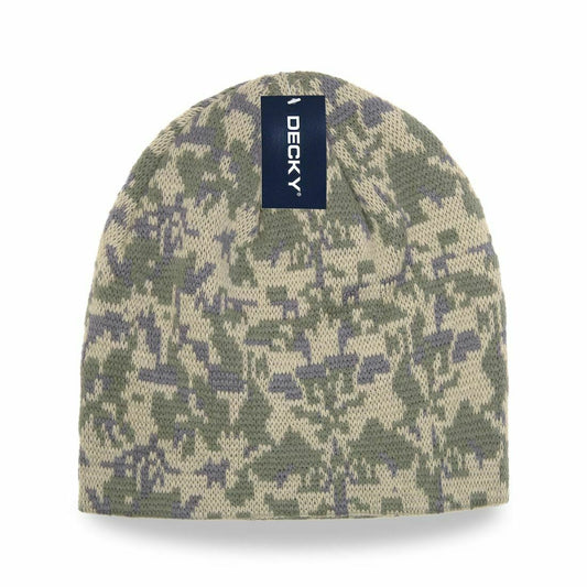 Decky Camo Short Beanies Cuffed For Everyday Wear-ACU-
