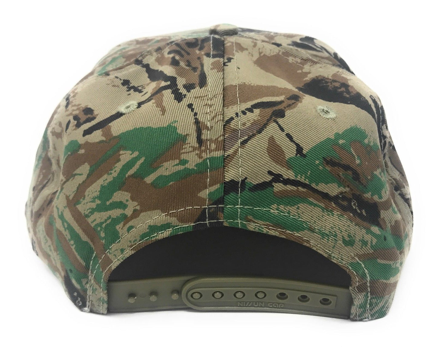 Cotton Twill Camo Camouflage 6 Panel Hunting Fishing Baseball Snapback Hats Caps-Green Tree Camo-