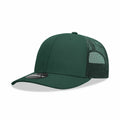 Decky 6021 Mid Prof 6Panel Poly/Cot Trucker Hats Caps Series One Solids-Forest-