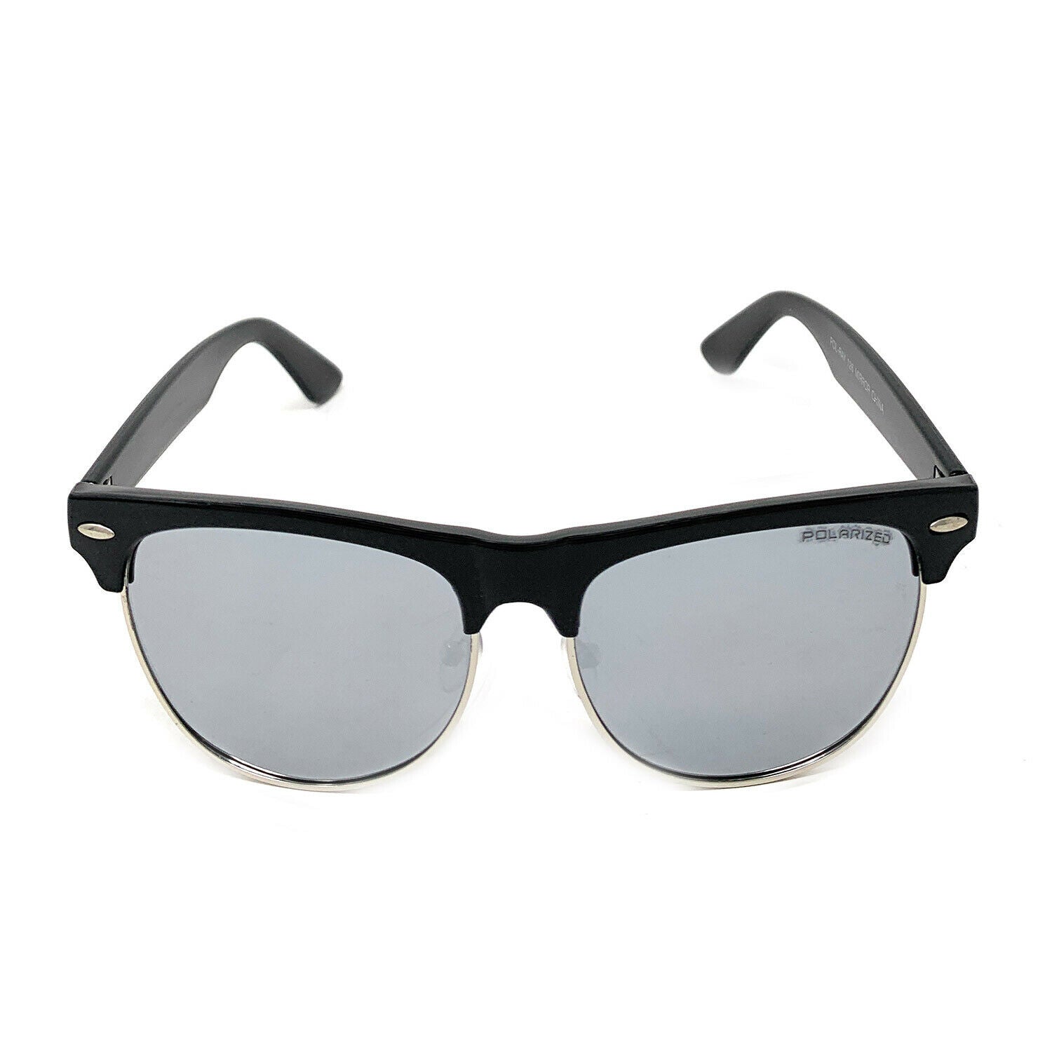 Polarized Sunglasses Club Style Mirror Lens Driving Mens Womens With Pouch-Gold Mirror/Black-