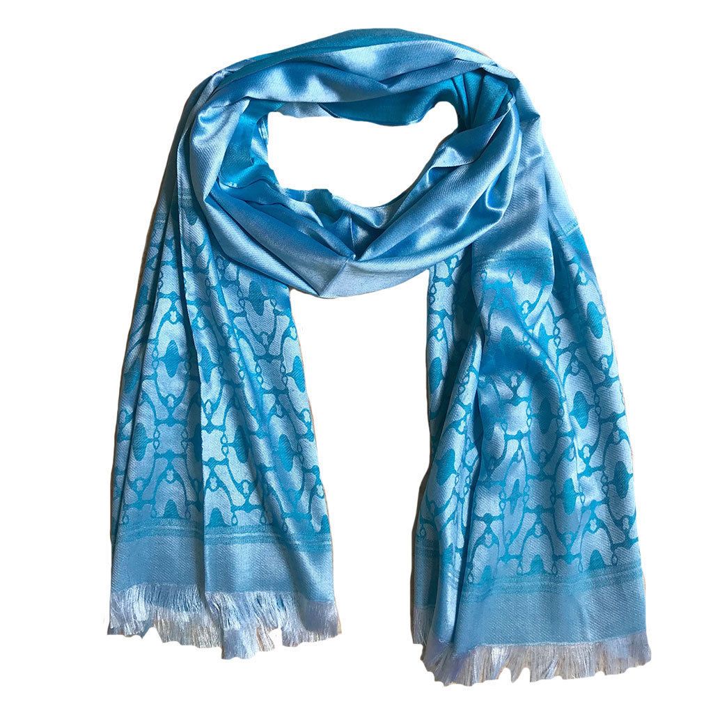 Casaba Womens Royal Elegant Formal Silk Feel Scarves Scarf Shawl Light Wrap-Aqua-