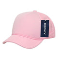 Decky Solid Two Tone 5 Panel Kids Foam Trucker Hats Caps Unisex-Pink-