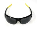 Polarized Half Frame Sunglasses Sports Warrior Style Driving Motorcycle Fishing-Black / Yellow (frame)-