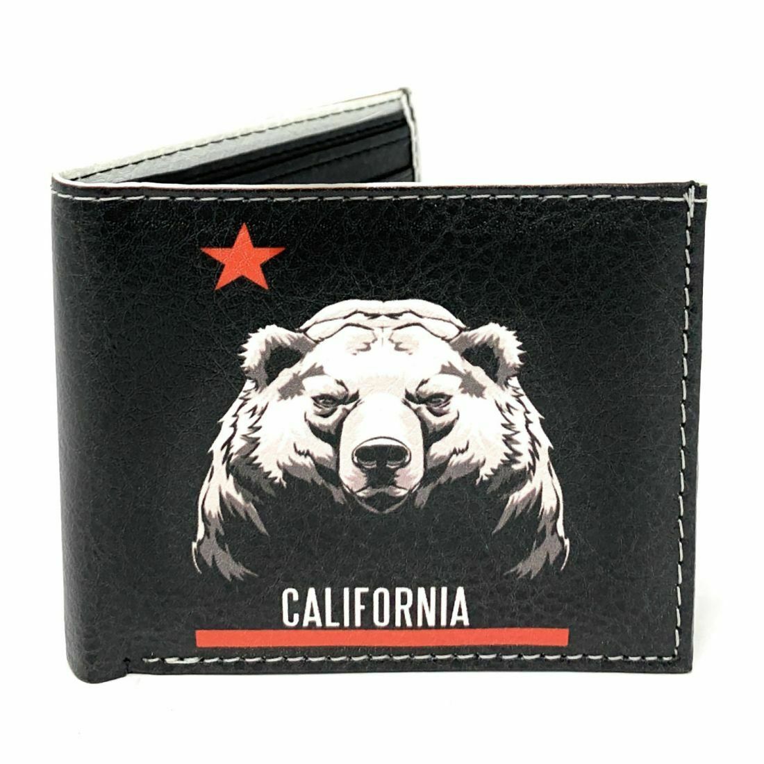 California Cali Bear Bifold Wallets In Gift Box Mens Womens Kids-Star-