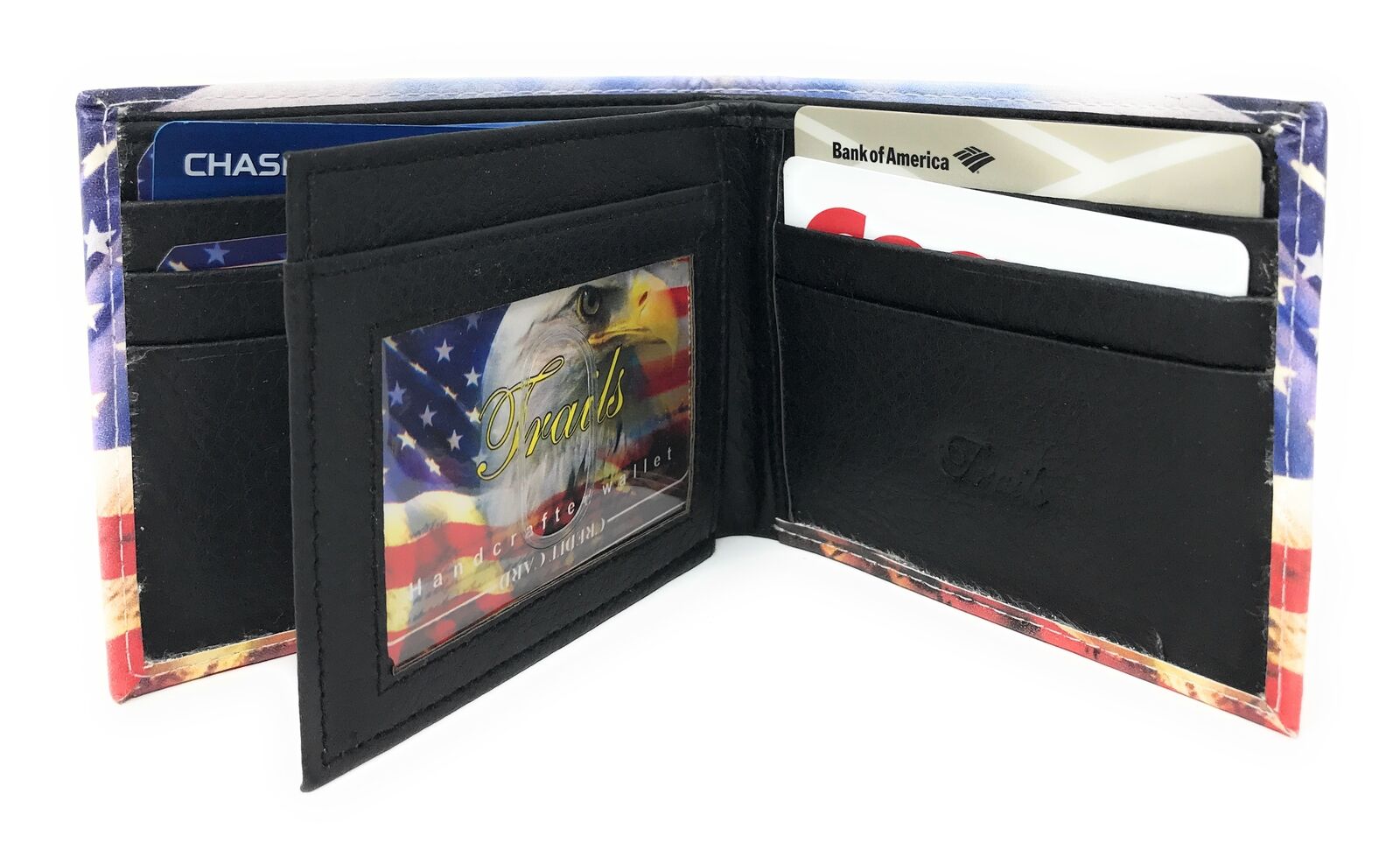 USA Patriotic Bifold Wallets In Gift Box Mens Womens Youth-100 Dollar Old-