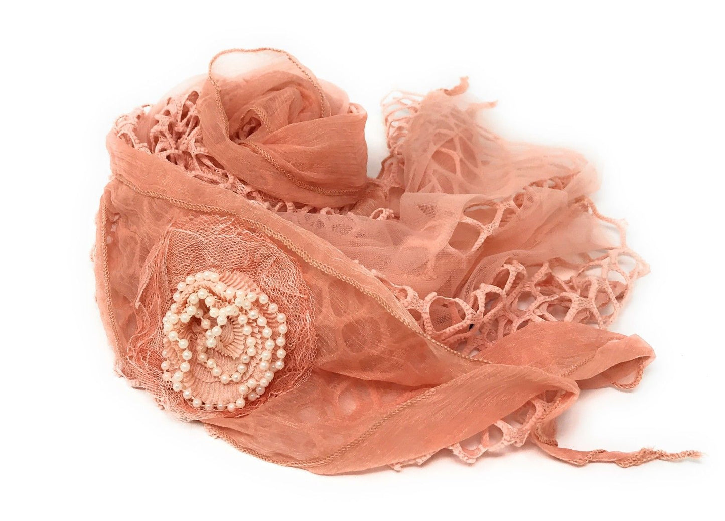Casaba Womens Elegant Lace Scarves Scarf Shawl Floral Church Sunday Sheer Wrap-Black-