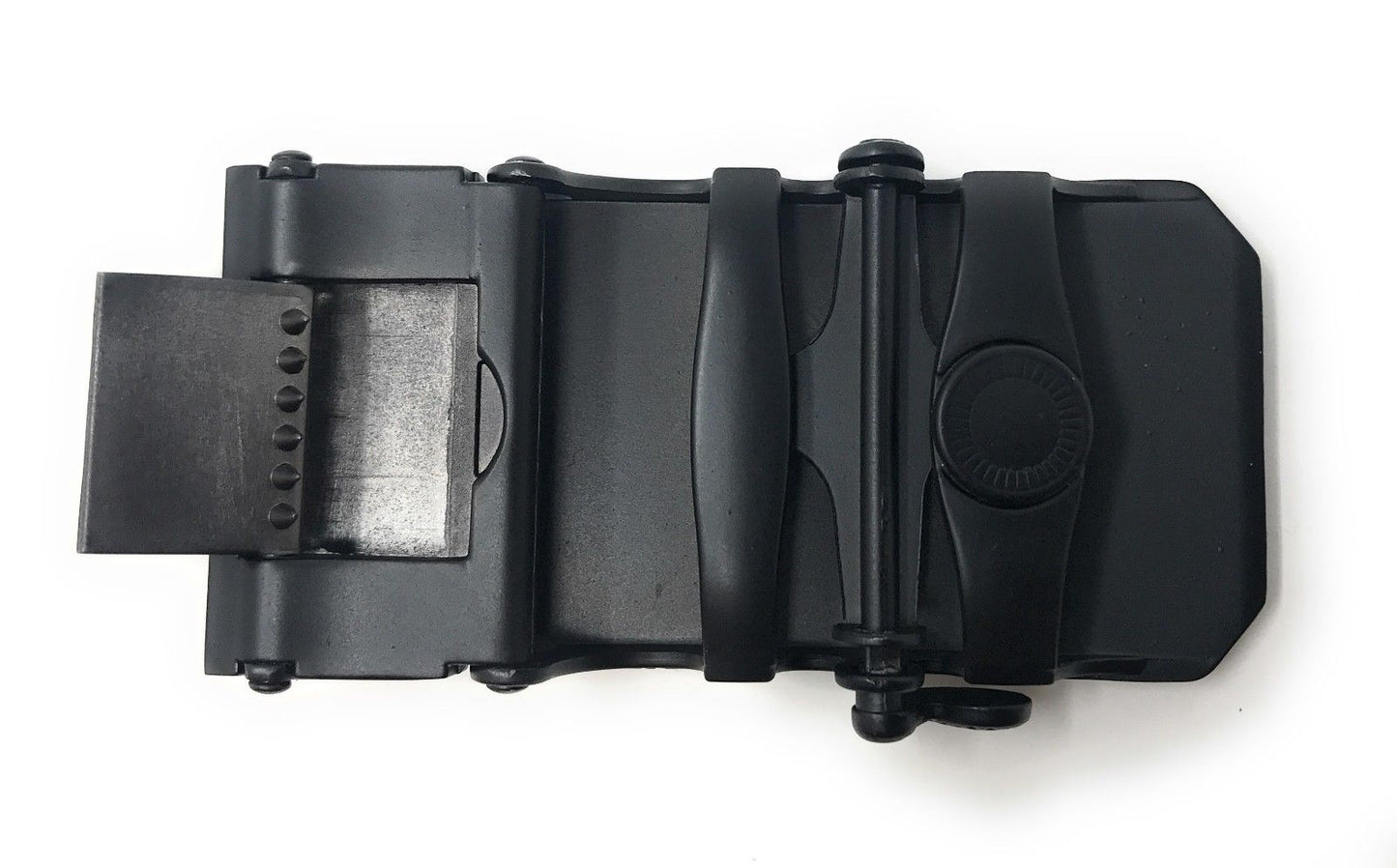 Leather Mens Ratchet Belt Sliding Adjustable Automatic Buckle Cut to Size-Black Diamond-