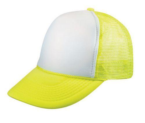 1 Dozen Blank Neon Foam Mesh Trucker Hats Caps Solid Two Tone Wholesale Bulk-