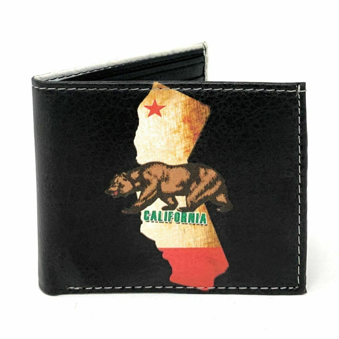 California Cali Bear Bifold Wallets In Gift Box Mens Womens Kids-Star-