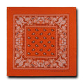 Bandanas 100% Cotton Double-Sided Printed Paisley Cloth Scarf Wrap Face Mask Cover-Orange-