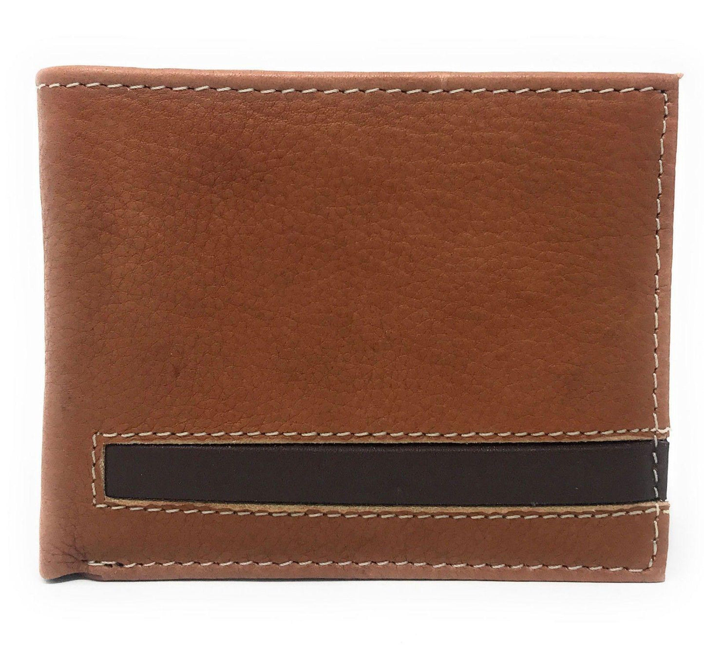 Casaba Genuine Leather Bifold Wallets Cash Slots ID Coin Key Pocket Mens Womens-Black (Double ID)-