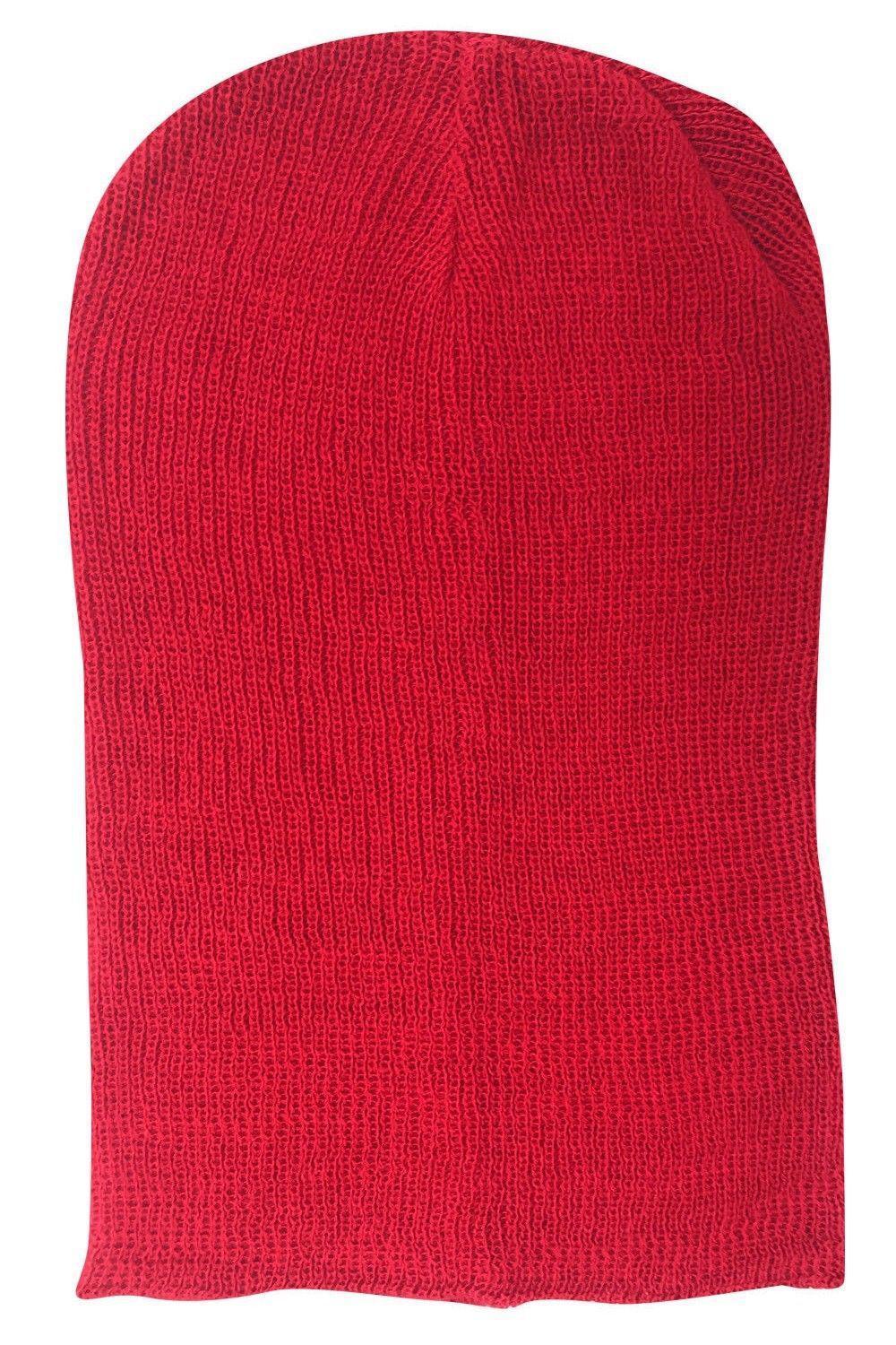 Casaba Stylish Long Slouch Beanies for Men Women 12 inch Skull Cap Toboggan Hat-Black-