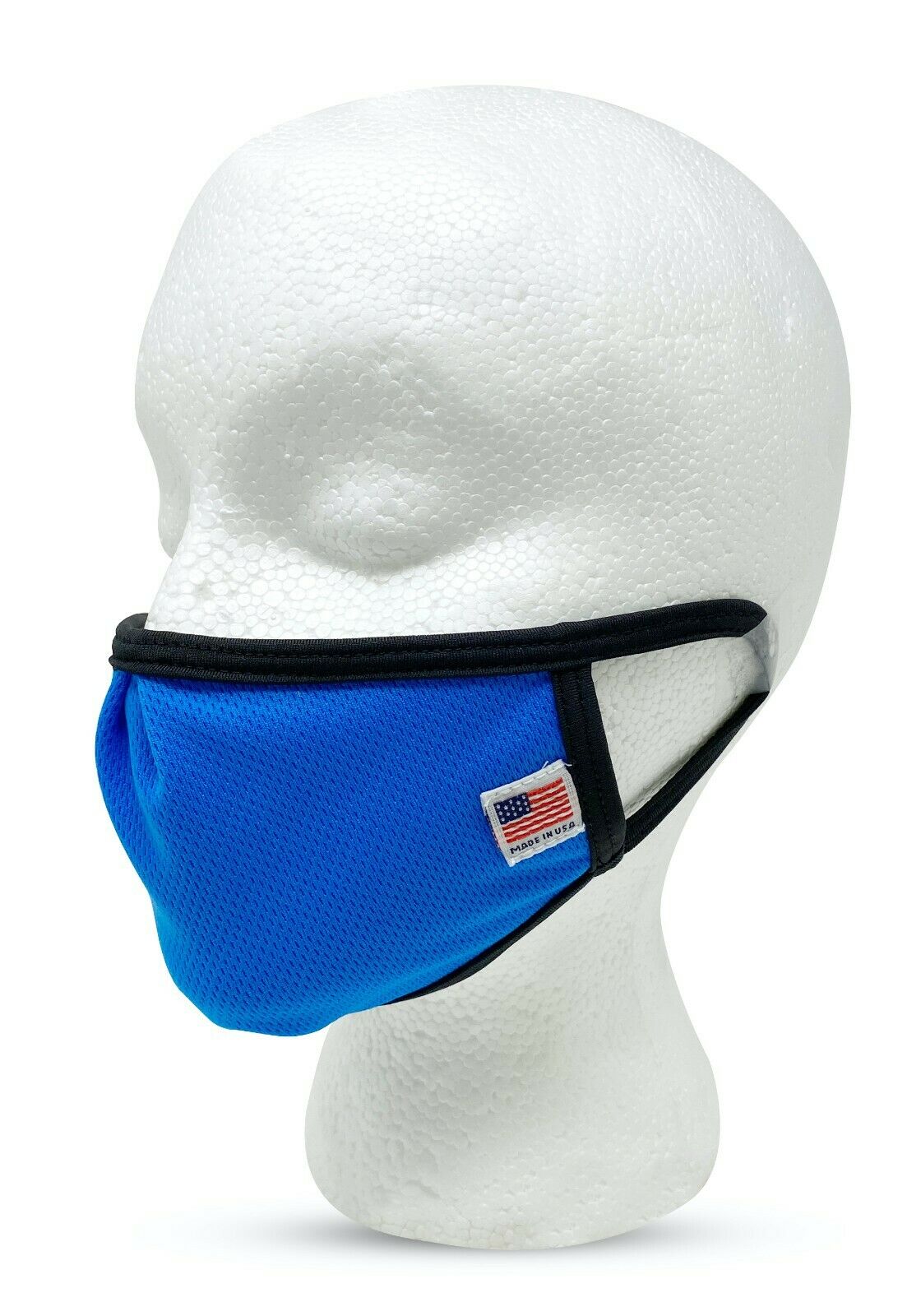 Kids Face Mask for Boys Girls Children Cotton Cloth Double Layer Masks Washable Reusable age 3 to 7 Made in USA-Blue-