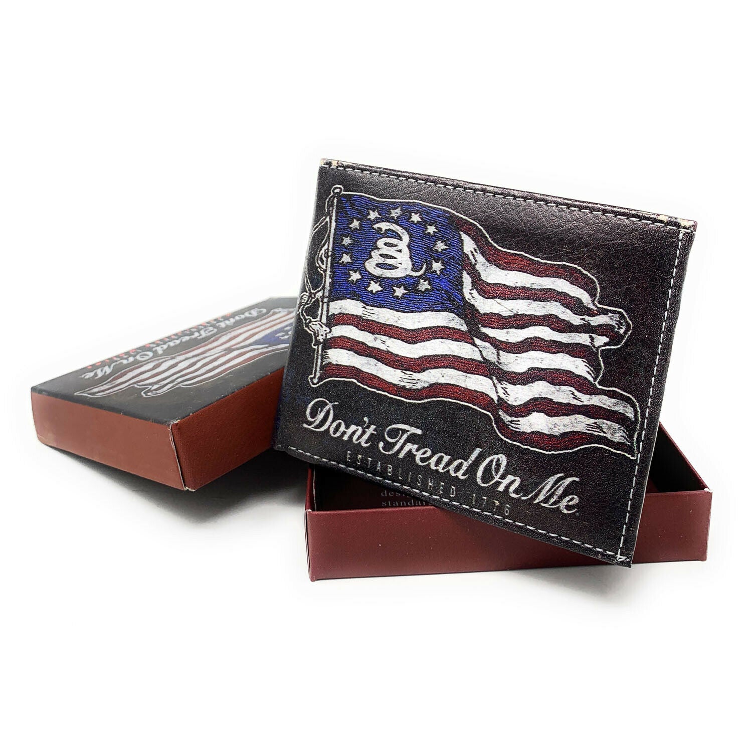 USA Patriotic Bifold Wallets In Gift Box Mens Womens Youth-100 Dollar Old-
