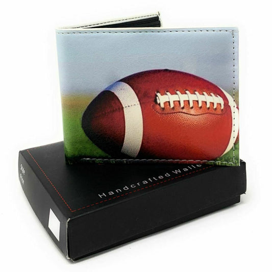 Urban Trendy NY Fashion Bifold Printed Wallets In Gift Box Mens Womens Kids-LL-FOOTBALL-