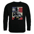 RAPDOM Not Just Any Tactical US Flag Crewneck Fleece Sweatshirts-Small-Black-