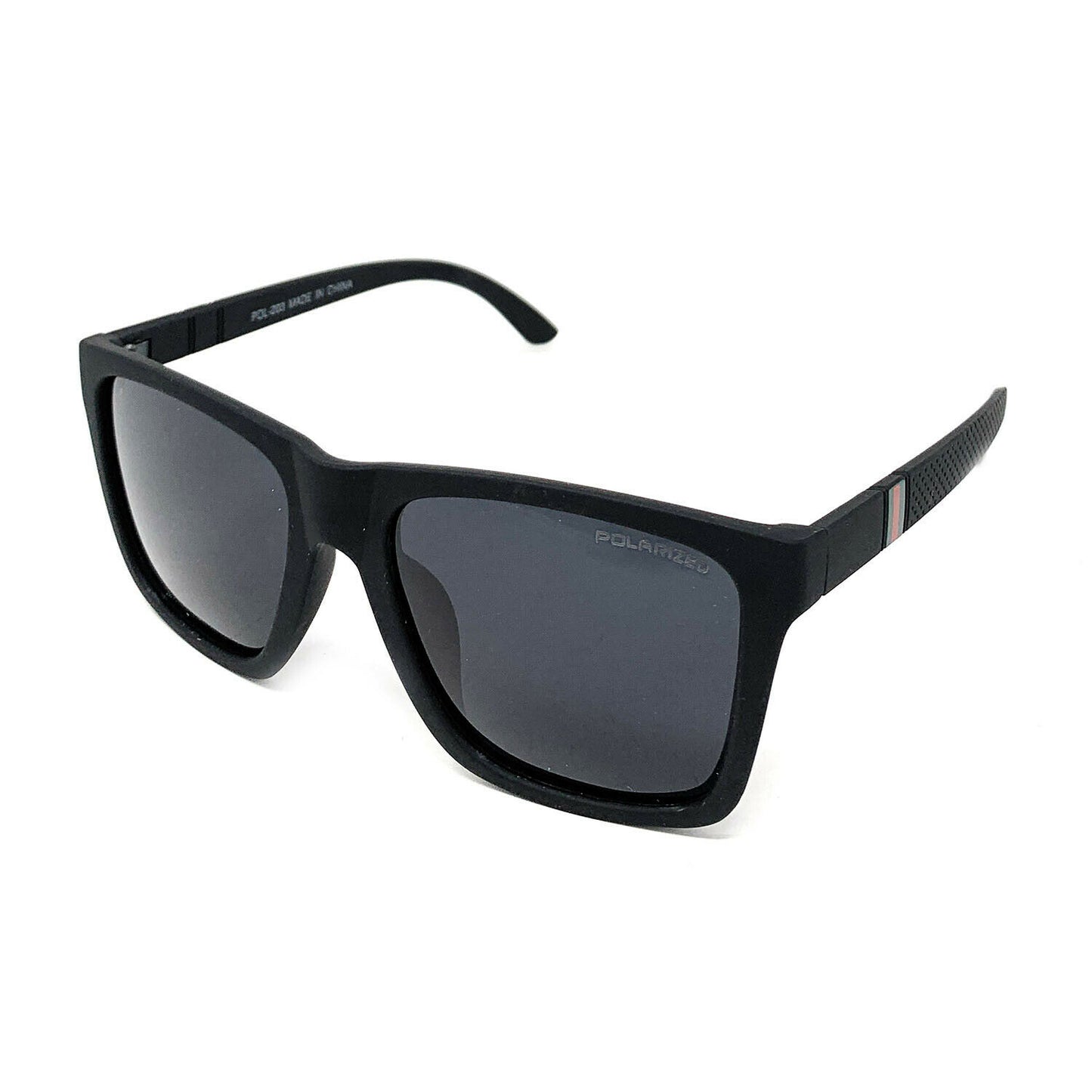 Polarized Sunglasses Classic Style Lens Driving Fishing Mens Womens With Pouch-Black Gloss-