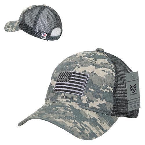 Rapid Dominance USA American Flag Text Ripstop 6 Panel Trucker Dad Caps Hats-USA-NAVY-