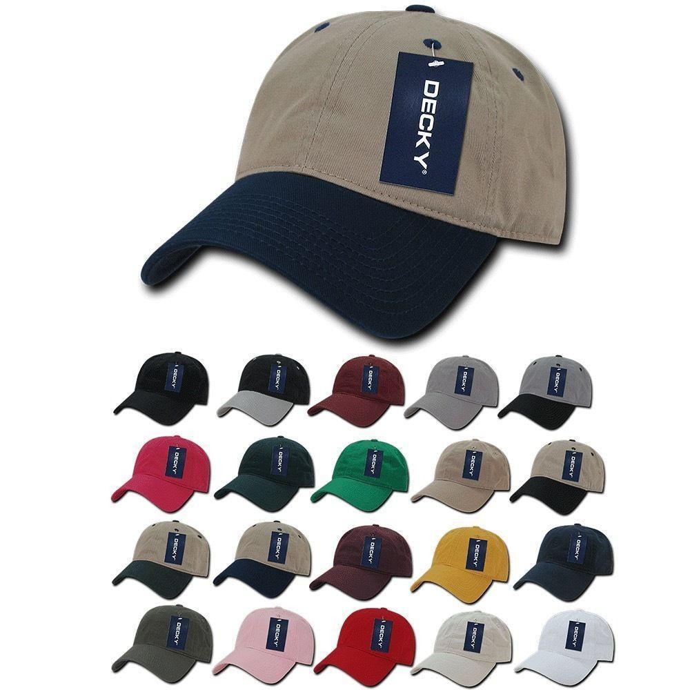 6 Lot Decky Washed Cotton Polo Low Crown 6 Panel Dad Caps Hats Wholesale Lots-