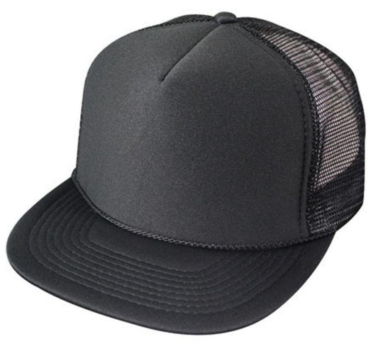 6 Pack Flat Bill Blank 5 Panel Mesh Foam Trucker Baseball Hats Caps Wholesale Bulk-