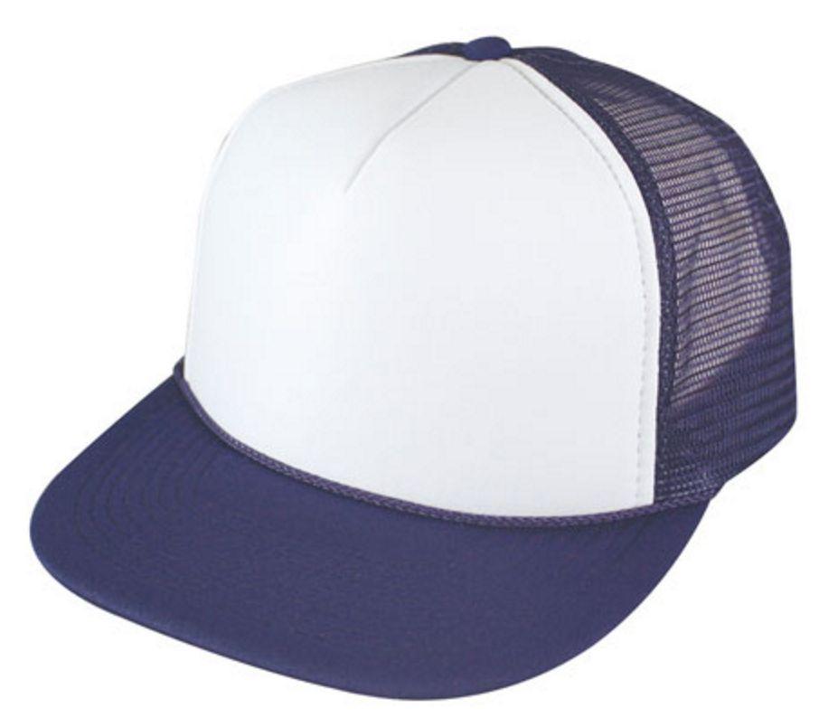 Pack Flat Bill Blank Panel Mesh Foam Trucker Baseball Hats