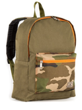 Everest Backpack Book Bag - Back to School Basic Color Block Style-Olive/Camo-