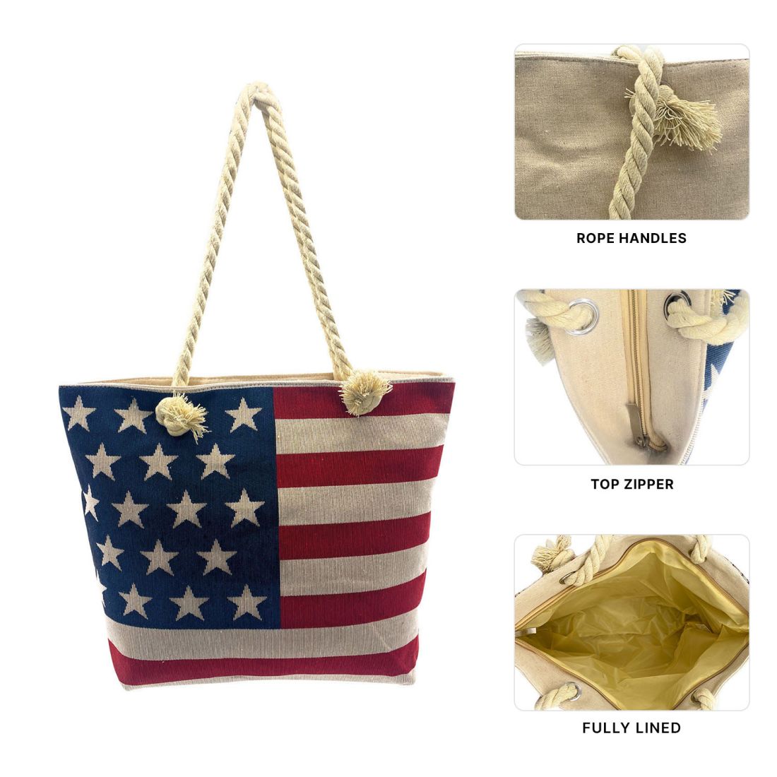 Empire Cove Designer Printed Cotton Canvas Tote Bags Reusable Beach Shopping-Dog Print-