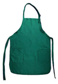 3 Pack Full Adult Size Bib Aprons With 2 Waist Pockets Plain Solid Colors Kitchen Cook Chef Waiter Crafts Garden Wholesale Lot Bulk-DARK GREEN-