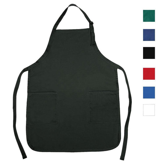 3 Pack Full Adult Size Bib Aprons With 2 Waist Pockets Plain Solid Colors Kitchen Cook Chef Waiter Crafts Garden Wholesale Lot Bulk-ASSORTED COLORS-