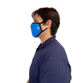 Made in USA Face Masks Mouth Nose Washable Reusable Double Layer Mask Cotton Cloth Blend-Royal Blue-