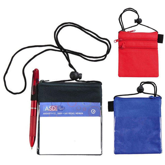 5 Conference Zippered Badges Id Business Card Holder Trade Show Wholesale Lot 4X5-