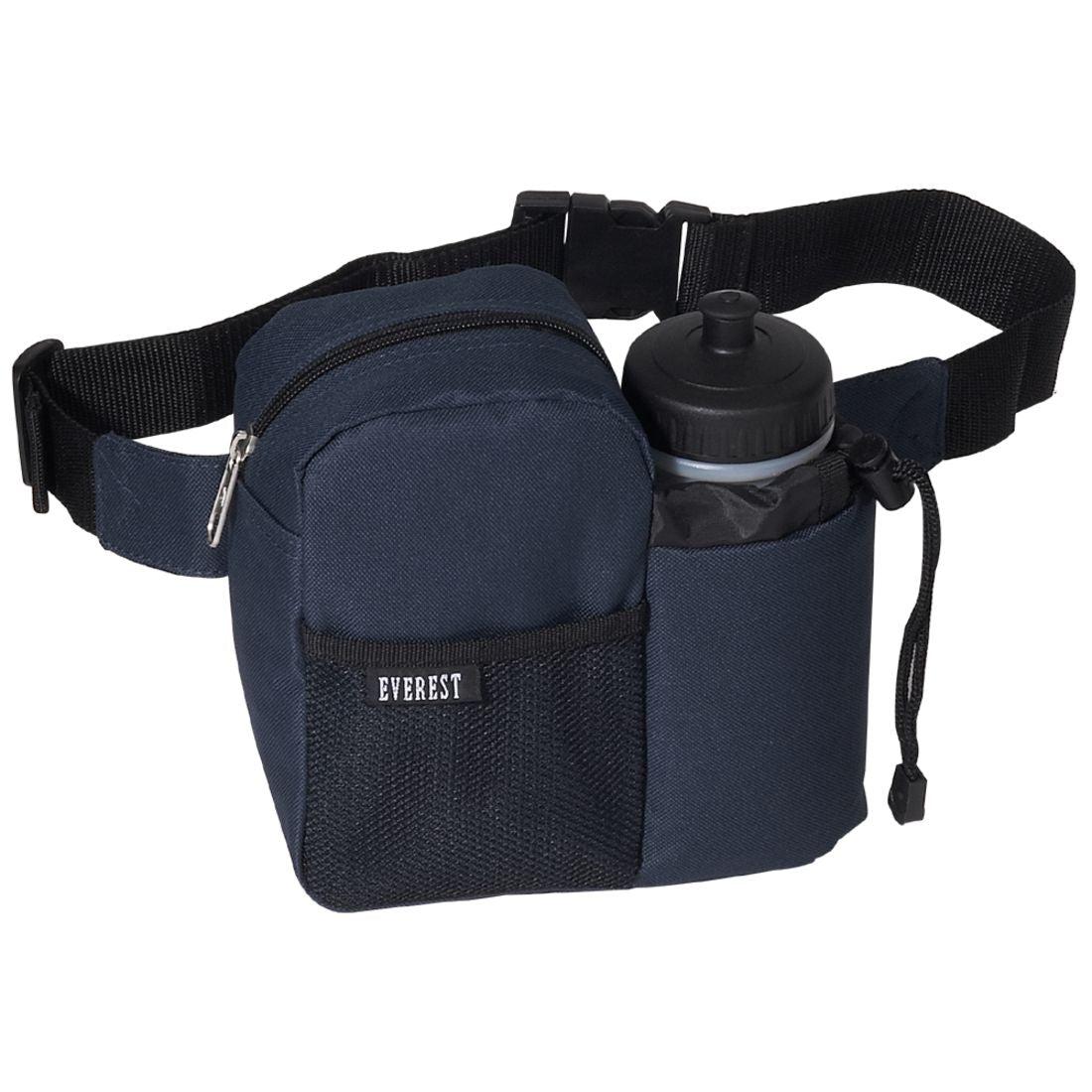 Everest Insulated Zippered Waist Bottle Pouch Fanny Pack-Navy-
