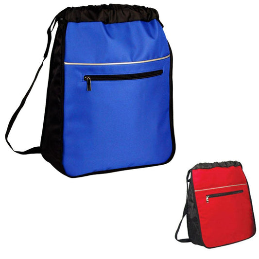 Large 13x16inch Expandable Drawstring Bags Backpack Rucksack School Work Travel-ROYAL-