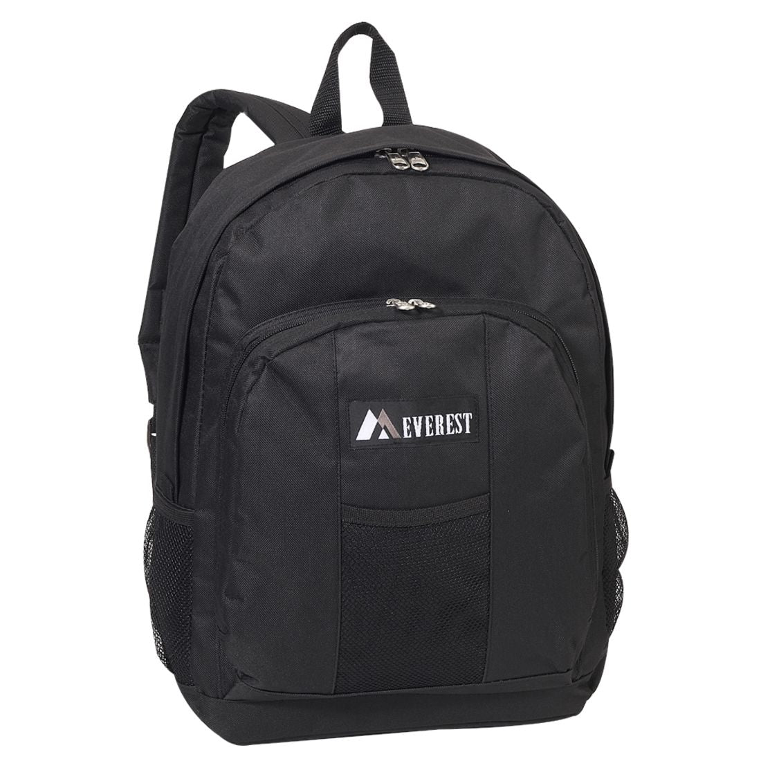 Everest Backpack with Front & Side Pockets-Black-