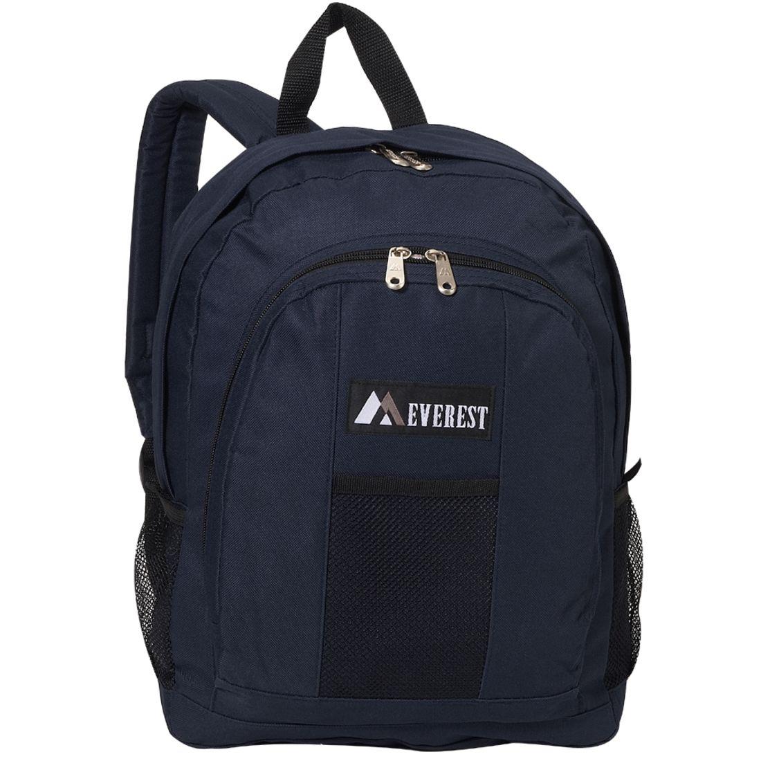 Everest Backpack with Front & Side Pockets-Navy-