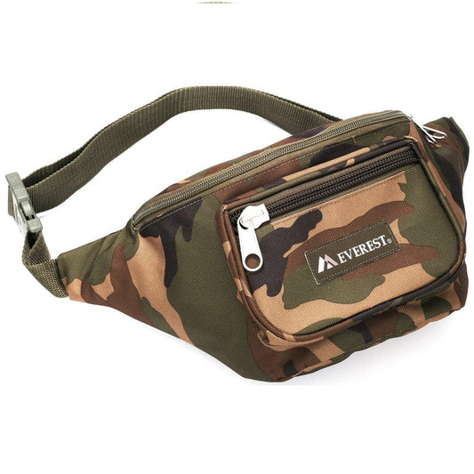 Everest Woodland Camouflage Waist Fanny Pack-Medium-