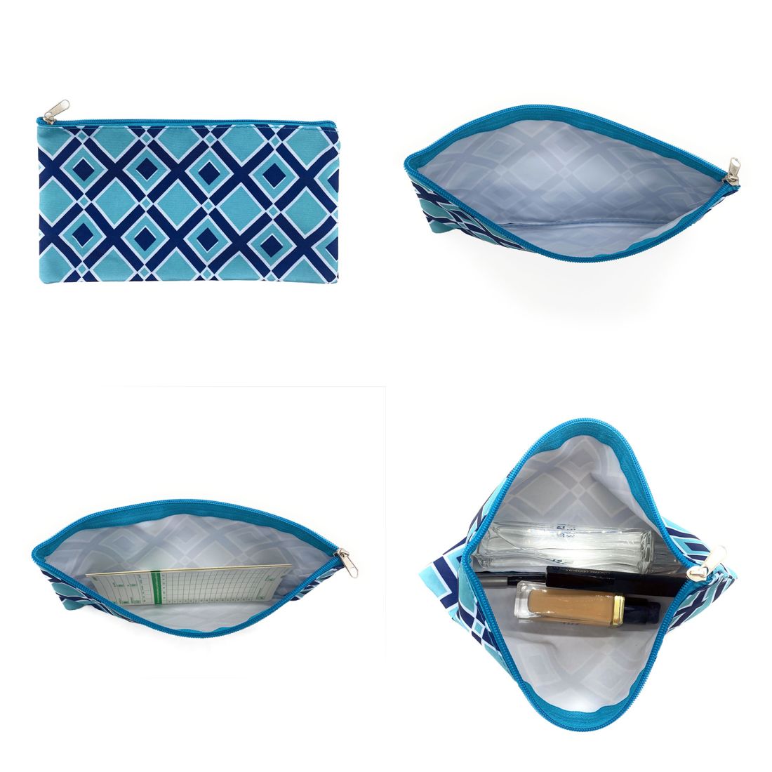 Empire Cove Pouch Bag Zipper Cosmetic Makeup Bank Car Documents Travel Organizer-Geometric-