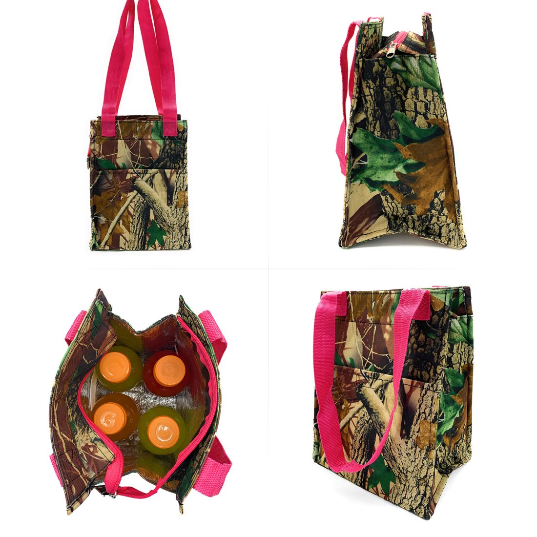 Empire Cove Insulated Lunch Bag Kids Adults Cooler Food Tote Picnic Travel Pink Camo-