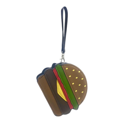 Empire Cove Mini Hamburger Coin Purse Wallet Zippered Pouch Bag Wristlet-
