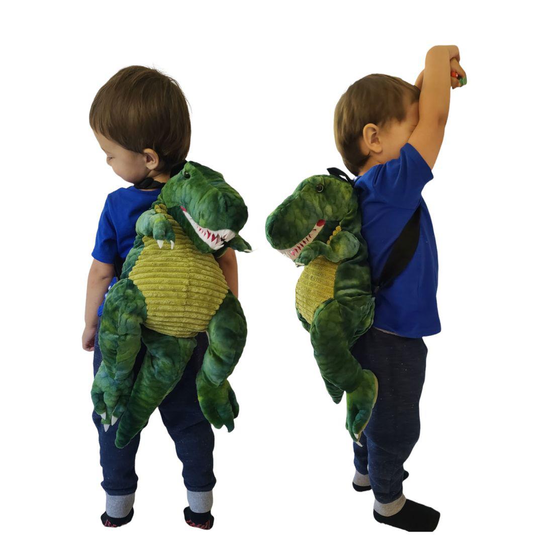 Empire Cove Kids School Mini Backpack Furry Dinosaur Sloth Dragon Koala Book Bag-Dinosaur-