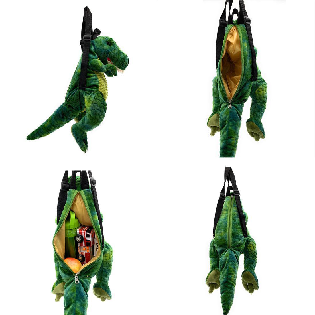 Empire Cove Kids School Mini Backpack Furry Dinosaur Sloth Dragon Koala Book Bag-Dinosaur-