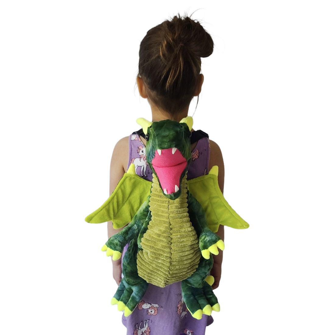 Empire Cove Kids School Mini Backpack Furry Dinosaur Sloth Dragon Koala Book Bag-Dinosaur-