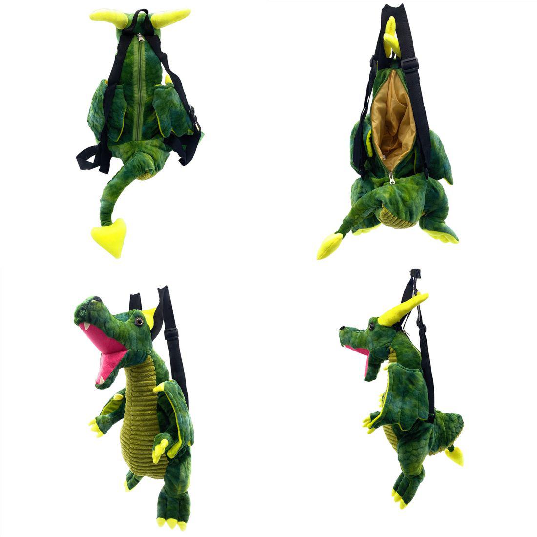 Empire Cove Kids School Mini Backpack Furry Dinosaur Sloth Dragon Koala Book Bag-Dinosaur-