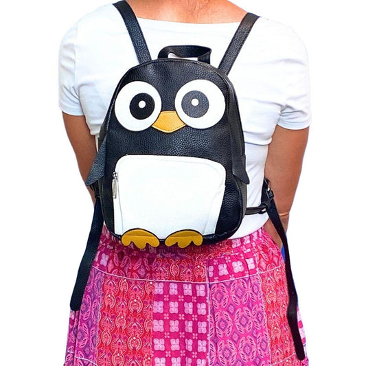 Empire Cove Wide Eyed Penguin Mini Backpack School Book Bags Cute Animals Girls-