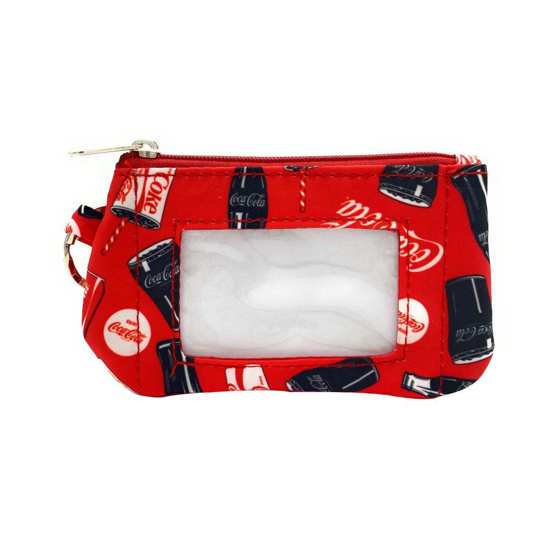 Coca Cola Icons ID Case Badge Holder Classic Coin Purse Pouch Keychain Men Women-