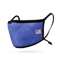 Made in USA Face Mask Adjustable Ear Filter Pocket Washable Reusable Double Layer Masks Cotton Cloth Blend-Dark Blue-