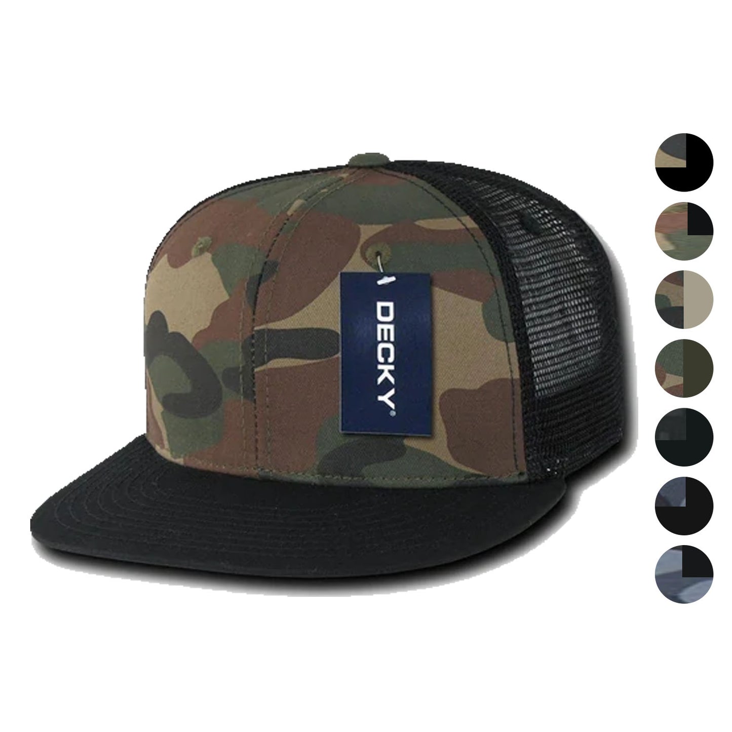 50 Lot Camouflage Flat Bill Foam Mesh Trucker Hats Caps Snapback Wholesale Lots-